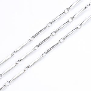 Accessori per collana braccialetto sottile fatti a mano in acciaio inossidabile catena di semi di melone fai da te tappi per <span class=keywords><strong>biella</strong></span> intrecciata gioielli personalizzati - Product Image 5