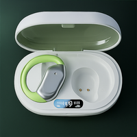 Écouteurs Bluetooth vert argent avec écran LED Écouteurs intra-auriculaires TWS sans fil pour le sport et un usage quotidien