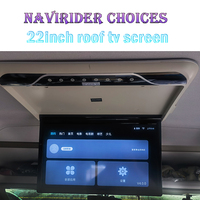 Moniteur de Toit et Plafond Multimédia avec Lecteur Vidéo Universel pour Voiture Maxus V90 RV, WIFI USB, HDMI, FM, Android 13, 22 Pouces