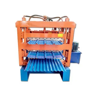 Factory High standard configuration Corrugated Roof Sheet Roll Forming Machine automatic roof tile making machine