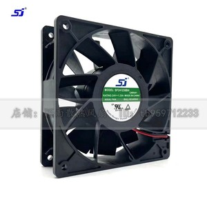 พัดลมระบายความร้อนแบบแกน Sj รุ่น 12038 24V 1.35A ลูกปืนคู่ สำหรับอินเวอร์เตอร์ - Product Image 1