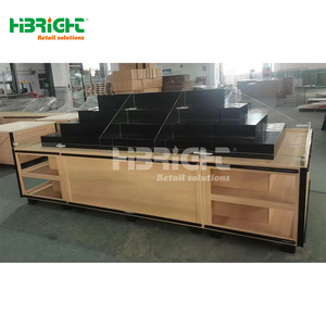 Exhibidor de Madera Resistente para Supermercados, Exhibidor de Frutas y Verduras de Doble Cara para Tiendas de Abarrotes y Tiendas de Conveniencia - Product Image 1