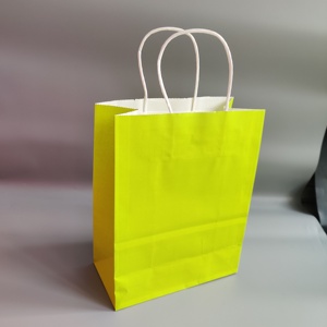 Wholesale Supermarket Grocery in Stock Kraft Paper <b>Bag</b> with Handle Recycle Cheap Price Business Shopping Food Take Away <b>Bag</b> - Product Image 6