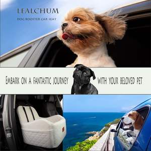 Fabricante China <span class=keywords><strong>Dog</strong></span> Booster Car Seat para Small/Medium <span class=keywords><strong>Dog</strong></span> Memory Foam Elevada Almofada Destacável e Lavável Trelas De Segurança - Product Image 3