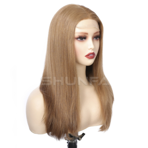 Peluca Médica de Cabello Humano Virgen Monica, Mono con Frente de Encaje, Fabricada a Máquina, Laterales de Silicona con Clips - Product Image 5