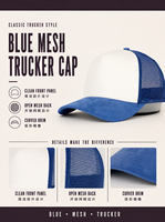 Topi Trucker Custom Grosir Dua Warna Berbahan Jaring, Topi Baseball Unisex, Snapback yang Dapat Disesuaikan, Topi Olahraga Luar Ruangan