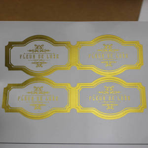 Benutzer definierte strukturierte Papier Relief Muster Weinflasche selbst klebende Etiketten für Whisky Wein - Product Image 3