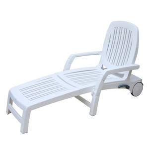 Chaise longue pliante en <span class=keywords><strong>plastique</strong></span> <span class=keywords><strong>de</strong></span> style européen pour l'extérieur, mobilier <span class=keywords><strong>de</strong></span> jardin, hôtel, piscine, plage, épaissie - Product Image 5