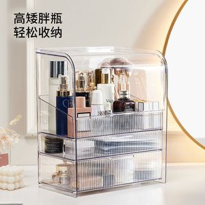 Acrylic Makeup <b>Storage</b> Box With Drawers Dustproof Shelf Large Capacity For <b>Dressing</b> <b>Table</b> Skincare Organization - Product Image 4