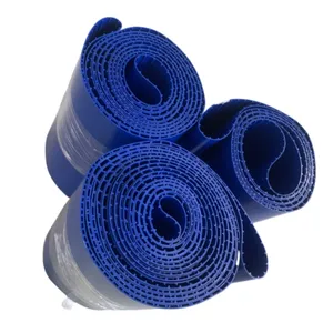 homegeneous blue easy cleaning positive drive belt with aramid cords for poultry