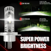Ampoule de phare LED silencieuse sans ventilateur Z08 6500K, étanche IP68, Plug and Play pour H4 H7 9005 9006, dissipation thermique en cuivre