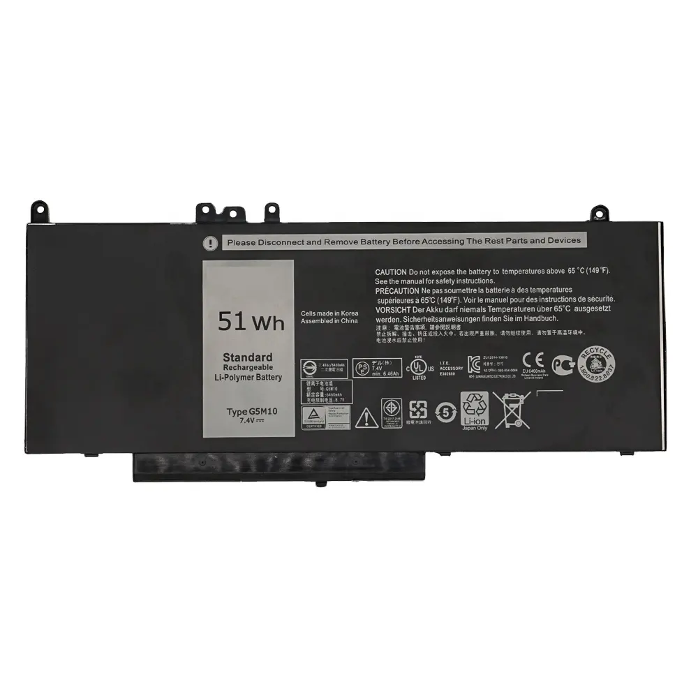 Replacement Laptop Battery for DELL E5450 E5550 G5M10 8V5GX 6mt4t 7.4v 51w