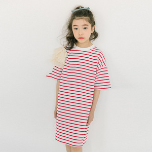 Nouveaux produits : Robes longues rayées pour enfants et bébés filles, vêtements assortis pour la famille, vente en gros depuis la Chine - Product Image 3