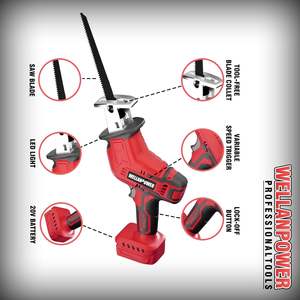 <span class=keywords><strong>Scie</strong></span> alternative sans fil Caractéristiques de sécurité Jeu de 4 lames de <span class=keywords><strong>scie</strong></span> pour la coupe du bois/métal/PVC <span class=keywords><strong>Scie</strong></span> <span class=keywords><strong>sabre</strong></span> portable - Product Image 6