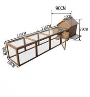 Cage à poulets de luxe écologique et imperméable pour l'extérieur, en bois de sapin chinois, pour maisons et meubles pour animaux de compagnie