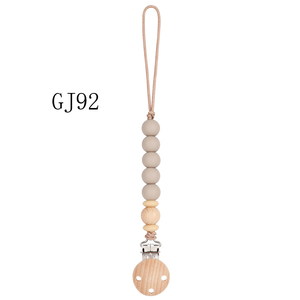 Clip de sucette de dentition en perles de silicone en bois <span class=keywords><strong>personnalisable</strong></span> - Product Image 6