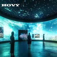 Système de cinéma de projection dôme LCD immersif à 360 degrés HOVY personnalisé avec HDMI et haut-parleur intégré