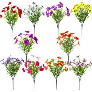 Bouquet d'orchidées artificielles <span class=keywords><strong>de</strong></span> qualité supérieure, multicolores, en soie, <span class=keywords><strong>pour</strong></span> décorations extérieures, jardinières, balcons et jardins. - Product Image 1