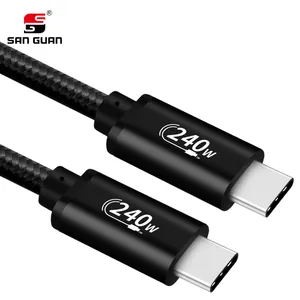 Powerful New Arrival USB C Cable Pd 240W USB 2.0 Type C To Type C Cable Fast Charging 48V 5A Phone/PC Charger Cable
