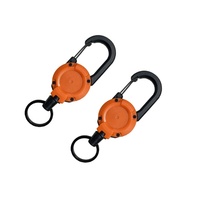 Porte-badge rétractable en plastique robuste Yyx avec cordon, tactique, personnalisé avec porte-clés