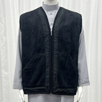 Nouveau design 2026 – Gilet islamique chaud et épais en fausse fourrure de chamois pour hommes, style saoudien, pour l'hiver – Thobe et vestes pour femmes