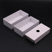 Boîte d'emballage rigide blanche unie en deux parties avec découpe pour doigt, personnalisable pour étui de téléphone, emballage de détail pour téléphonie mobile et électronique