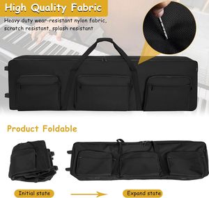 Échantillon gratuit étui pour clavier à clé, tissu Oxford 600D étanche pour piano à clavier portable et durable avec coton de 10mm - Product Image 2