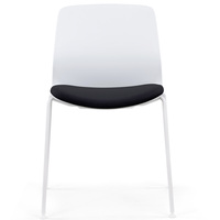 Chaise d'étudiant moderne à cadre en métal noir avec siège en plastique Chaises empilables pour l'école, la cuisine, la maison et le bureau