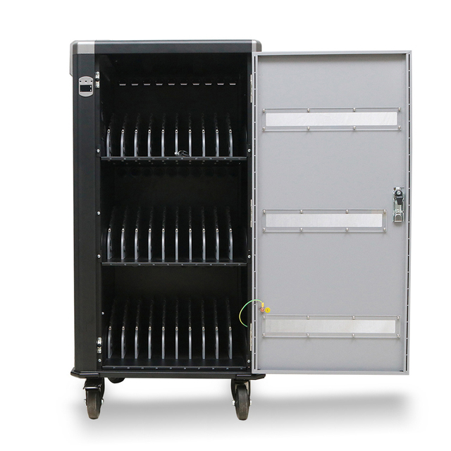 30 Devices Notebook Charging Cart with USB-C Charging Ports with Cycle Timer