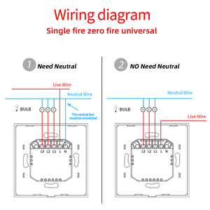 Langyeao tuya ZigBee ánh sáng thông minh không dây push button chuyển điều khiển bằng giọng nói Google nhà Alexa không có trung tính không có điện dung - Product Image 5