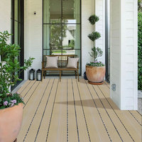 Dalles de terrasse en WPC modernes toutes saisons, antidérapantes et résistantes aux fissures, pour patio, cour, jardin, balcon