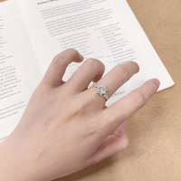 Splendido Anello con Diamante Taglio Principessa Coltivato in Laboratorio, Placcato in Oro Giallo 18K, Anello Solitario per Fidanzamento e Matrimonio per Donne