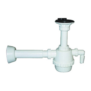 Siphon PVC unidirectionnel avec drain pour tuyau de 1 1/4 pouce, siphon de lavage pour machine à laver, accessoires de plomberie - Product Image 1