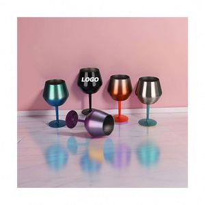 Elegante Copa de Vino sin Tallo de Acero Inoxidable de 14 oz - Vaso Moderno para Champán, Logotipo Personalizado Disponible - Product Image 1
