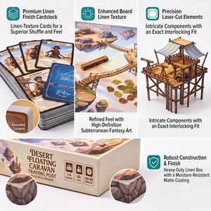 Juego de <span class=keywords><strong>Cartas</strong></span> de Mitología Nórdica con Piedras de Puntuación, Acabado de Lino Certificado FSC Pure para Juego Estratégico, Caja Deslizable - Product Image 3