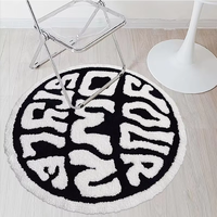 Tapis de salle de bain en microfibre TPR à absorption rapide, motif lettres, tuftés à la machine, personnalisables, vente en gros