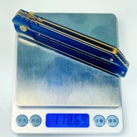 Couteau de camping pliant de haute qualité avec lame en acier et manche G10, couteau papillon de chasse Karambit, couteau d'entraînement pour l'extérieur, vente en gros