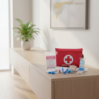 Meilleures ventes - Trousse de premiers soins portable de petite taille - Trousse de premiers soins pour voiture - Pochette de premiers soins - Fournitures médicales - Trousse de survie pour les premiers soins