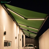 Auvents en aluminium rétractables pour terrasse, auvent de fenêtre de maison, porte, imperméable, gris, taille personnalisée