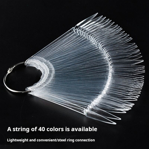 50pcs Acuminate Shaped Full Cover Acrylic <b>Nail</b> Tips Design Finger Use Color Card Pre-designed <b>Nail</b> Polish Colors Customizable - Product Image 5