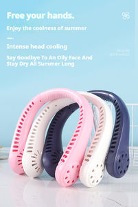 พัดลมห้อยคอ USB สำหรับกีฬากลางแจ้งพัดลมห้อยคอแบบพกพาปรับได้3สปีด - Product Image 4