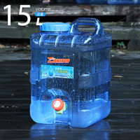 Baril d'eau en plastique durable de haute qualité, carré, PC, 5, 8, 12, 15, 18, 20, 22, 25 L, avec robinet