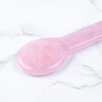 Gua Sha-Piedra Rosa de cuarzo para adelgazar, cucharilla Facial rosa, Gua Sha, conjunto Natural, masajeador de raspado para adelgazar