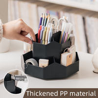 Boîte de rangement de bureau rotative à 360 degrés à 9 compartiments, porte-stylos rotatif pour le bureau et l'école, en stock d'usine