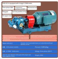 Pompe à huile pour engrenages KCB. Pompe à engrenages hydraulique résistante aux hautes températures. Pompe auto-amorçante haute pression à haute viscosité 220V pour