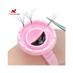 FENGFLY - Lote Mixto de 300 Soportes de Pegamento Desechables para Pestañas Postizas, Color Rosa, Plástico, Forma Redonda de Cristal, Precio Bajo - Product Image 6