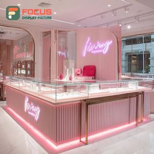 Minimalist Custom Jewelry Display Cabinet Manufacturer Metal <b>Frame</b> Brand Store Display Counter - Product Image 1