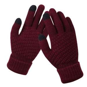 Gants magiques en laine, mitaines en acrylique, gants d'hiver chauds, tricot extensible, écran tactile, femmes, hommes, vie quotidienne, jacquard, hiver - Product Image 2