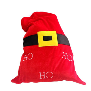 Sac de Noël en toile sublimée avec motif de chien, sac cadeau de Noël rouge avec cordon de serrage, sac de Noël pour le Père Noël - Product Image 4