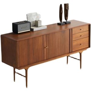 Nordic Style Solid Wood <b>Sideboard</b> Cabinet With Storage Drawers And Doors For Living Room - Product Image 5